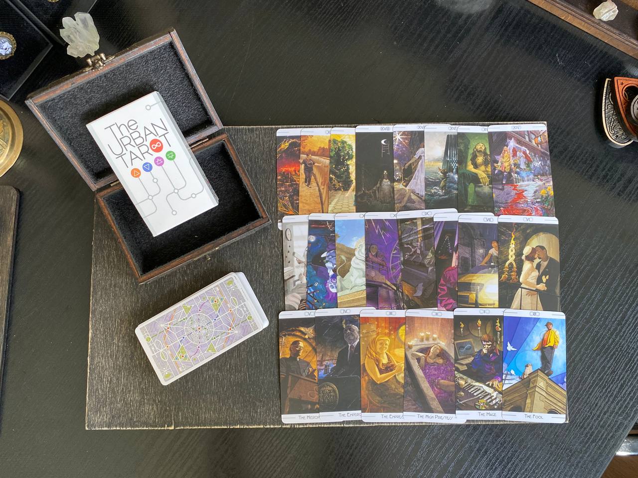 Urban Tarot Deck with Wooden Box & Spread Board