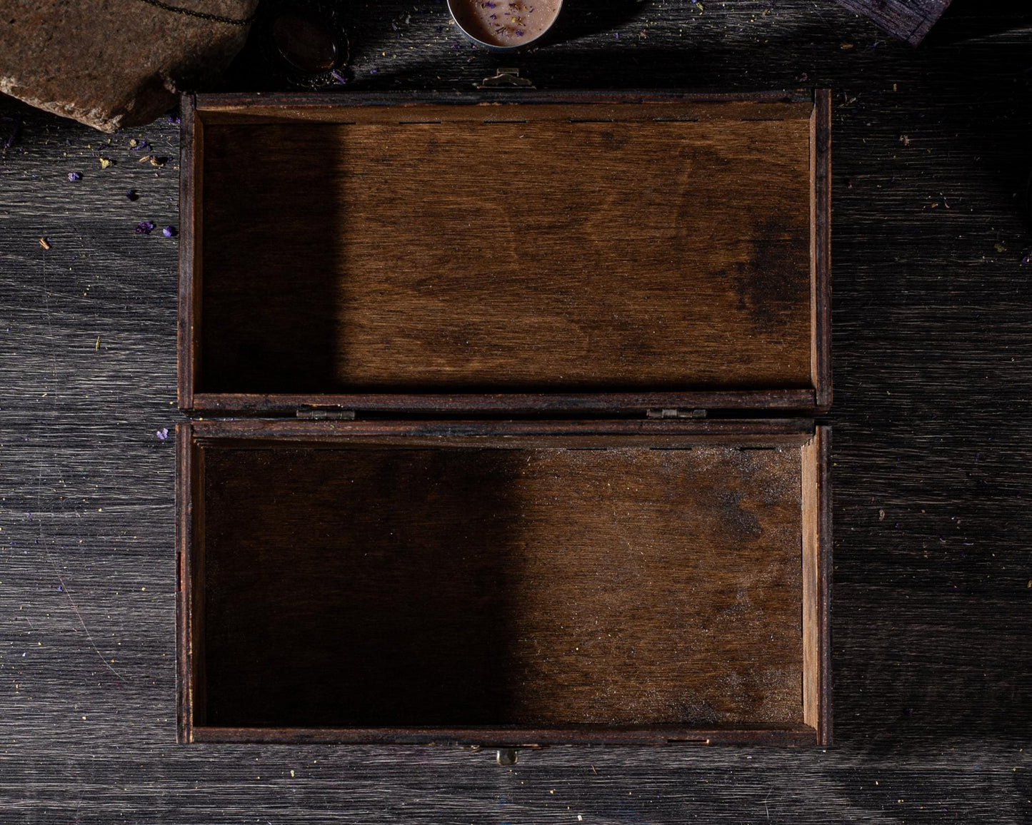 Collectible crystals box, kids treasures storage, wooden chest for stones collection, teenager gift