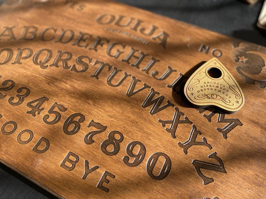 Personalized Wooden Ouija Board, Gothic Spirit Board, Occult Talking Board Set