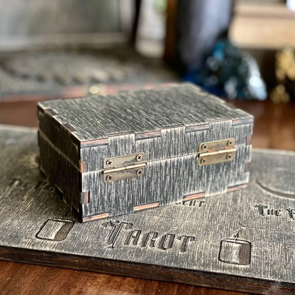 Old Style Lenormand Deck with Personalized Wooden Box
