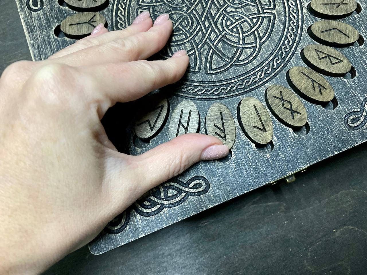 Scandinavian Futhark Runes Set: Norse Divination Esoteric Tools