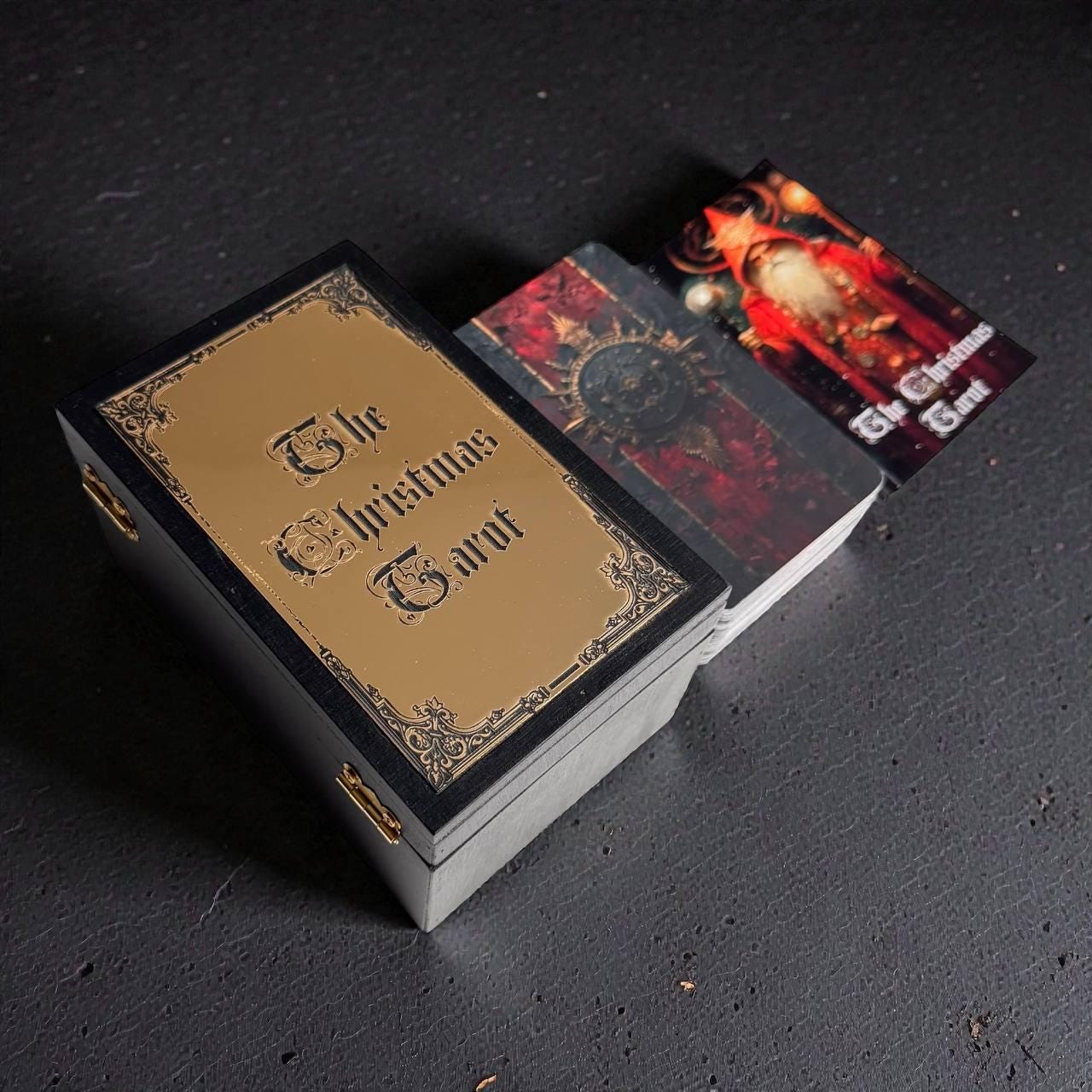Gothic Christmas Tarot Deck with Wooden Box, 78 Card Set