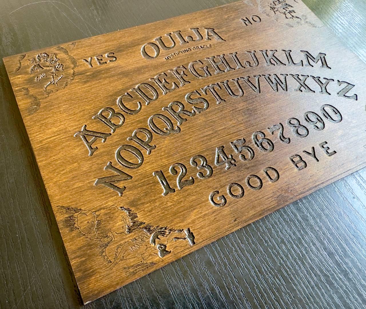 Personalized Wooden Ouija Board, Gothic Spirit Board, Occult Talking Board Set