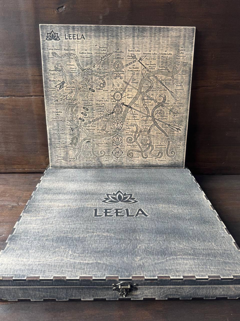 Wooden Leela Game – Spiritual Board Game | Mindfulness Meditation Tool Set