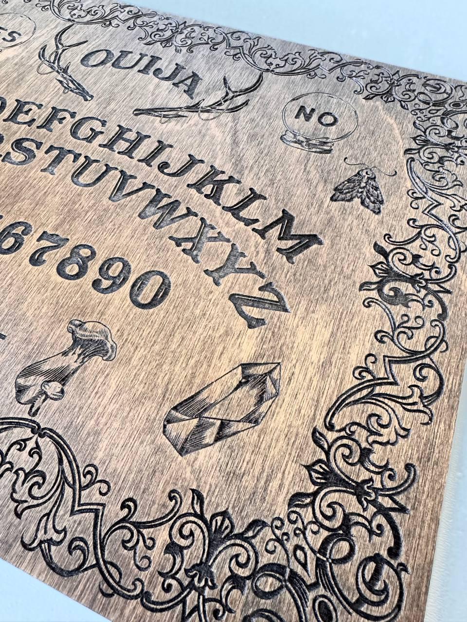 Wooden Ouija Board, Witchy Divination Spirit Board, Gothic Home Decor
