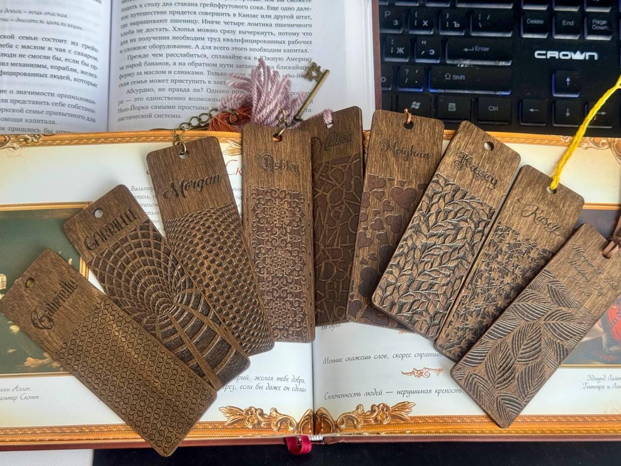 Personalized Wooden Bookmark, Engraved Name Reader Gift