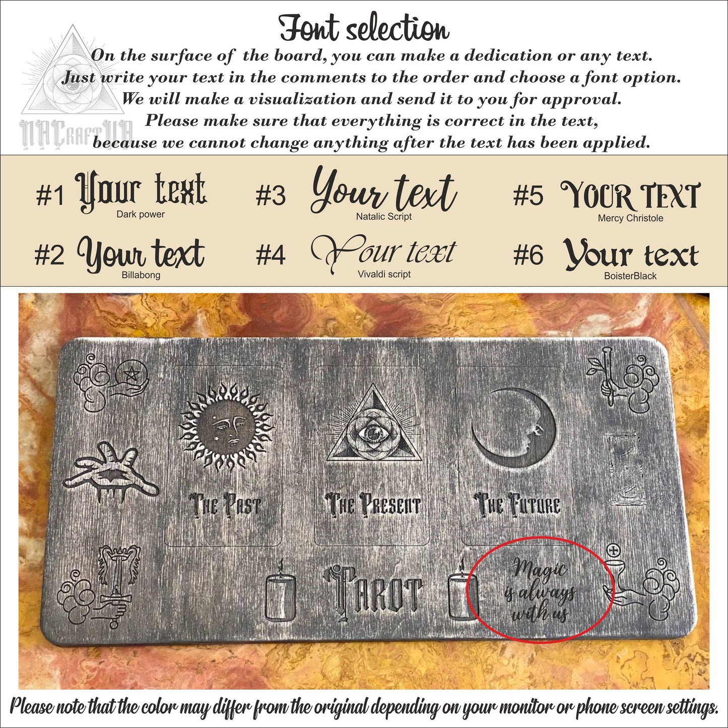Tarot of the Witches Deck with Wooden Box & Spread Board