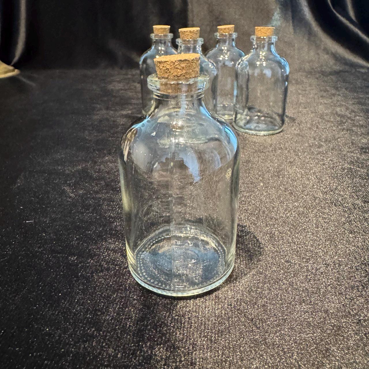Spell Bottles Set: Glass Apothecary Jars with Cork Lids