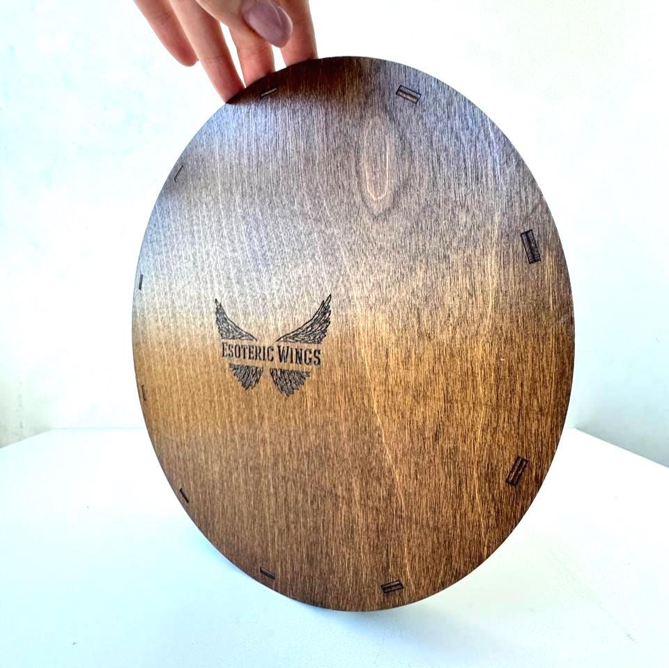 Personalized Cat Witch Altar Tray, Wenge Wood Ritual Decor