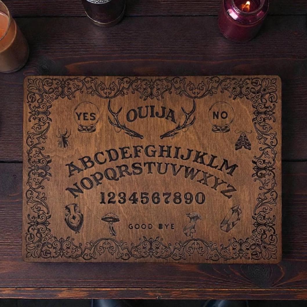 Wooden Ouija Board, Witchy Divination Spirit Board, Gothic Home Decor