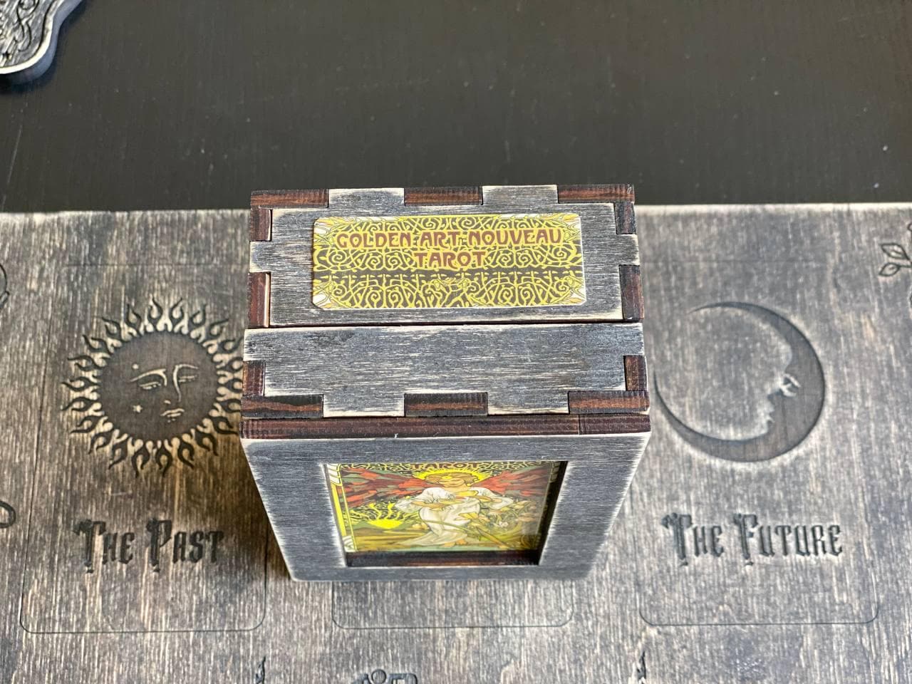 Art Nouveau Tarot Deck with Wooden Box & Reading Board Set