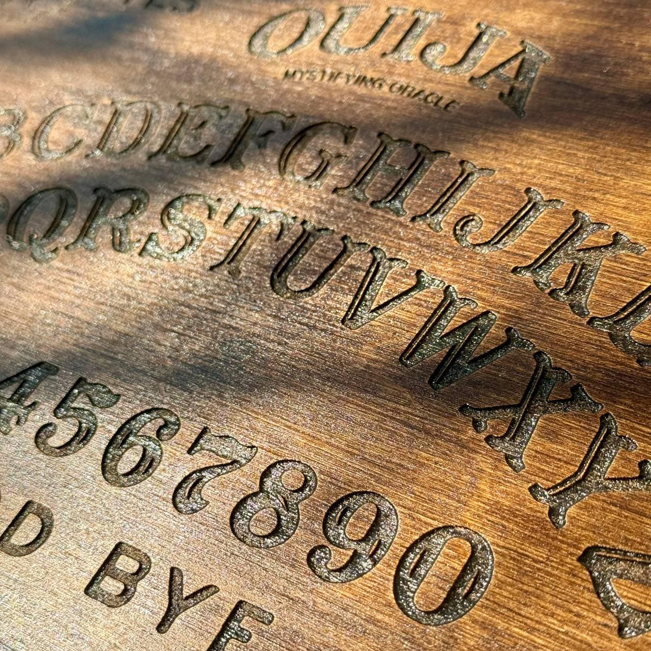 Wooden Ouija Board and Planchette Set – Mystical Spirit Board for Divination Decor