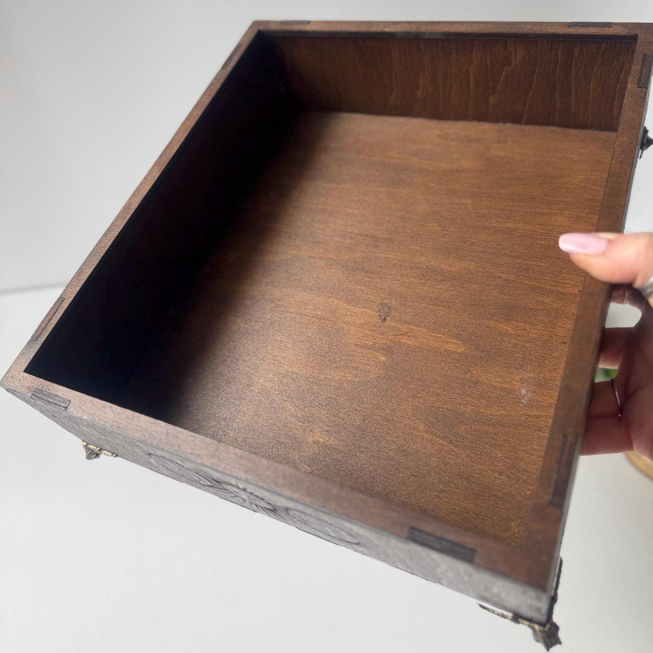 Personalized Wooden Witch Altar Box: Esoteric Magic Storage