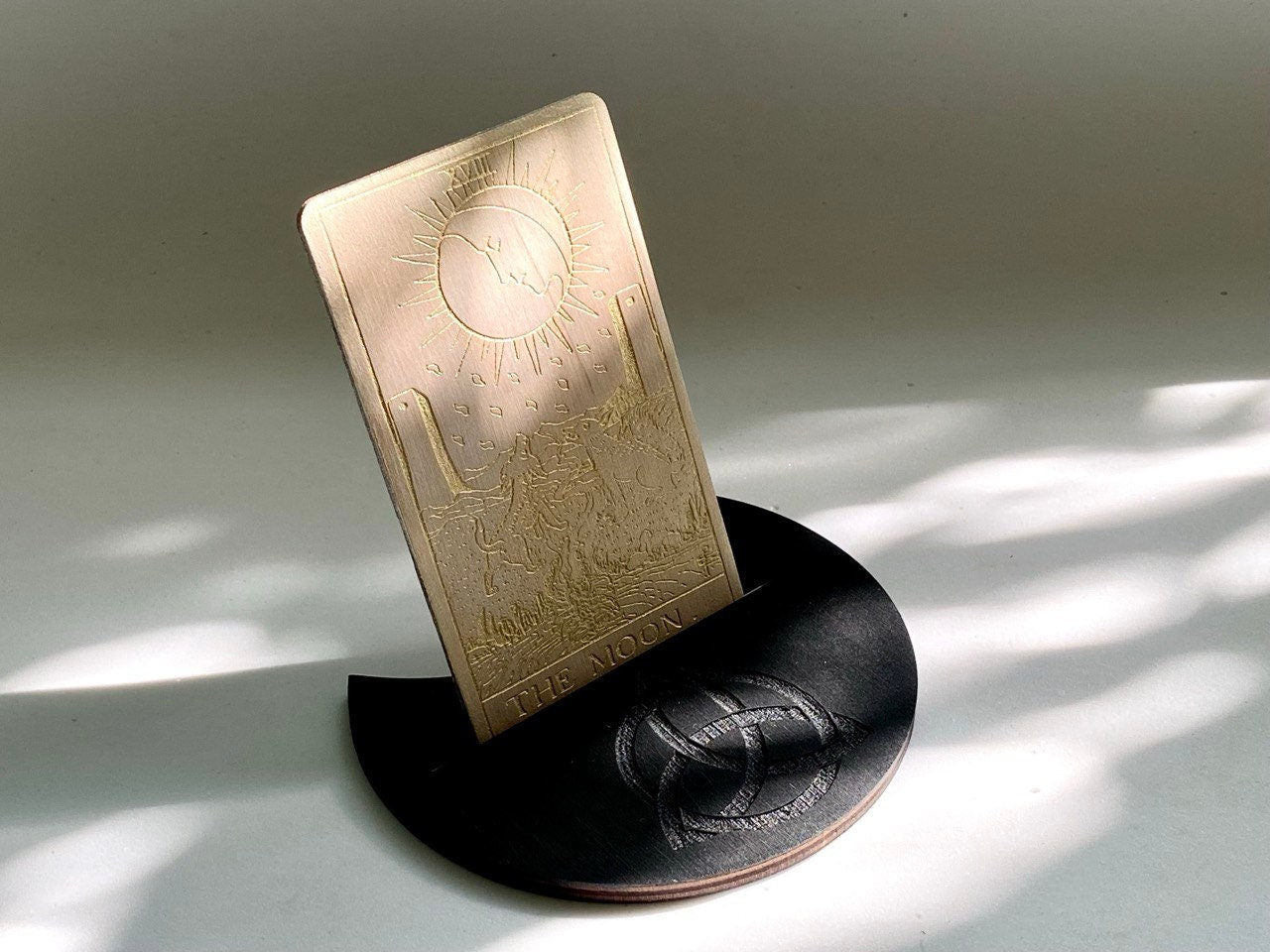 Wooden Tarot Card Stand for Daily Pulls, Card of the Day Altar Decor