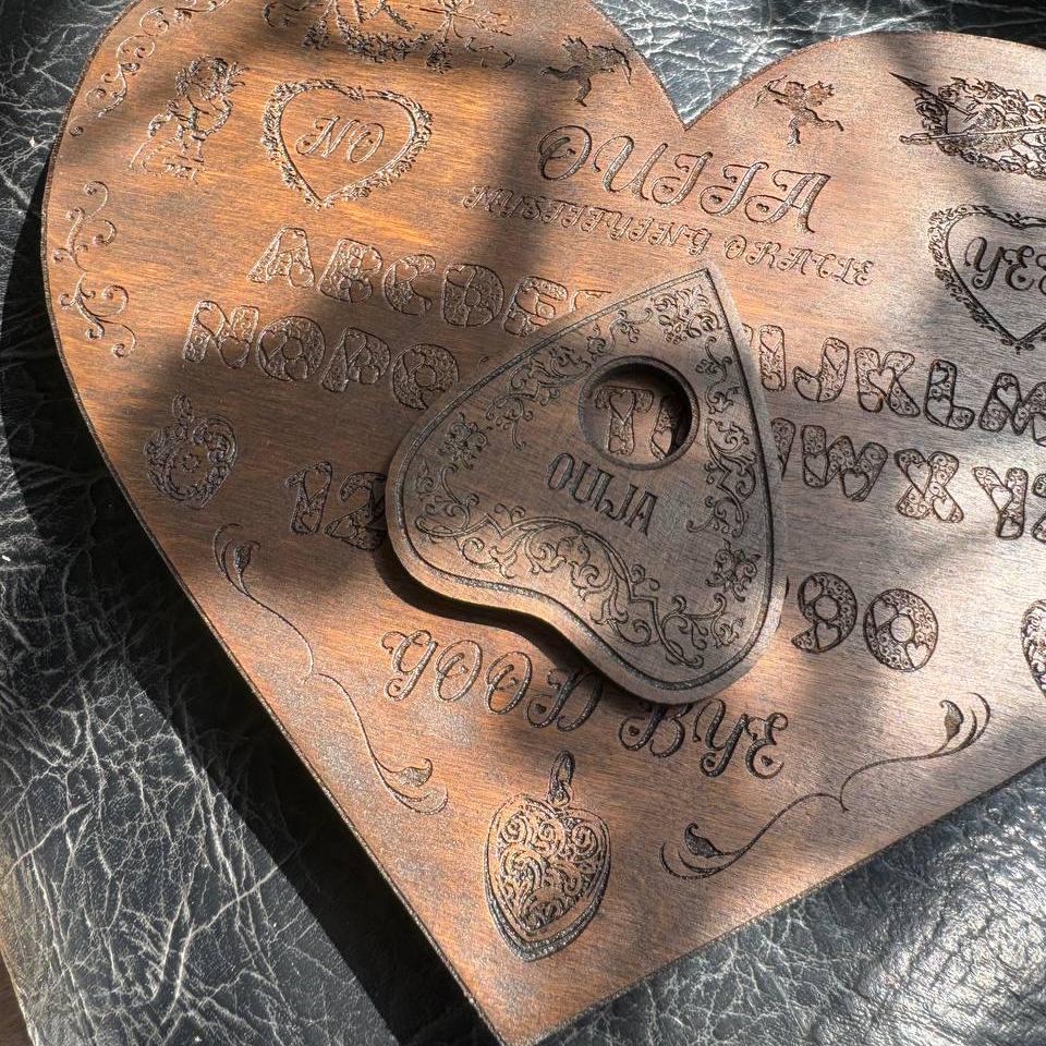 Heart Ouija Board with Planchette: Romantic Witchy Talking Board