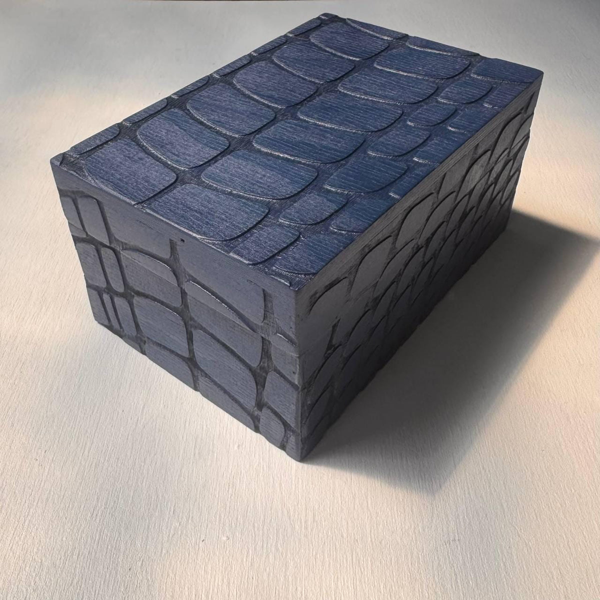 Blue Reptile Tarot Box – Wooden Tarot & Crystal Storage Case