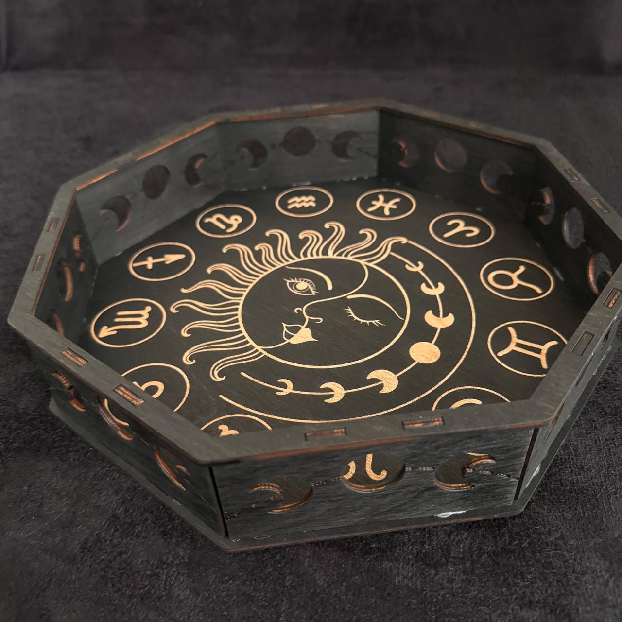 Zodiac Altar Tray, Sun Moon Astrology Witchcraft Decor