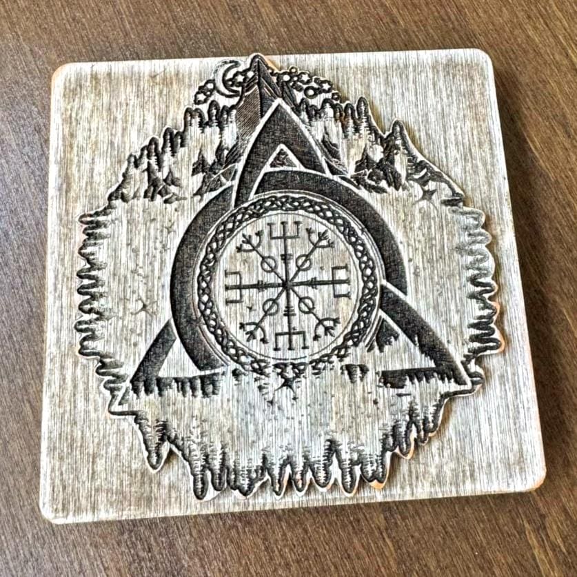 Mini Runes Set Pocket Wooden Elder Futhark with Magnetic Lid, Travel Rune Stones