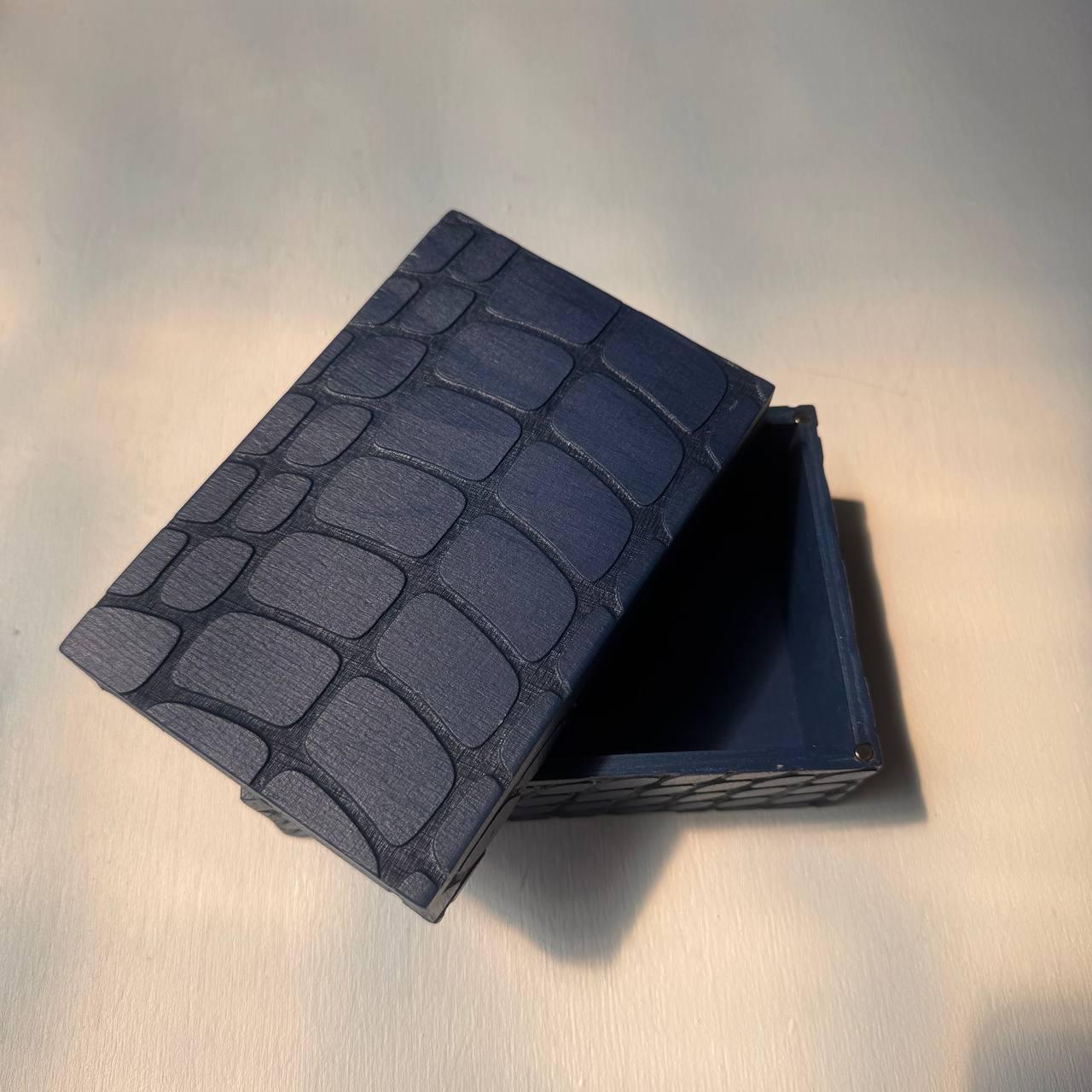 Blue Reptile Tarot Box – Wooden Tarot & Crystal Storage Case
