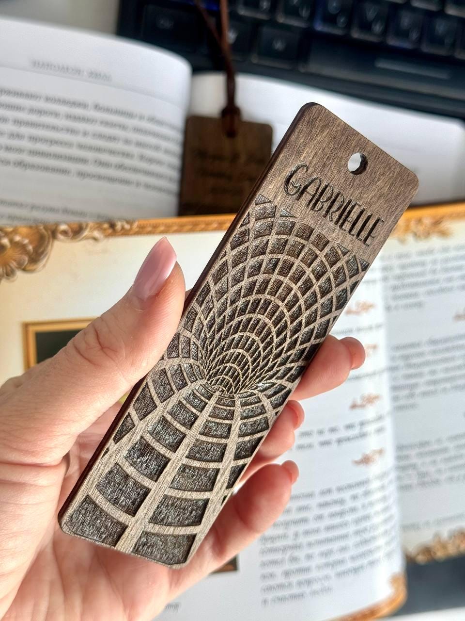 Personalized Wooden Bookmark, Engraved Name Reader Gift
