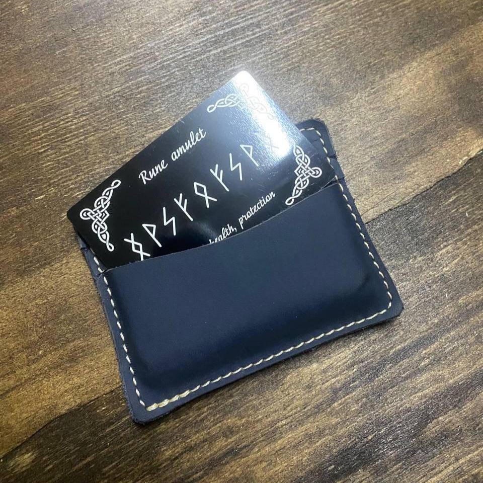 Runic Amulet Card Mutual Understanding, Celtic Talisman, Spiritual Wallet Card, Rune Charm