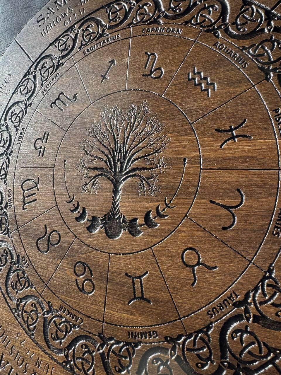 Celtic Tree Calendar: Wiccan Wheel of Life, Pagan Decor