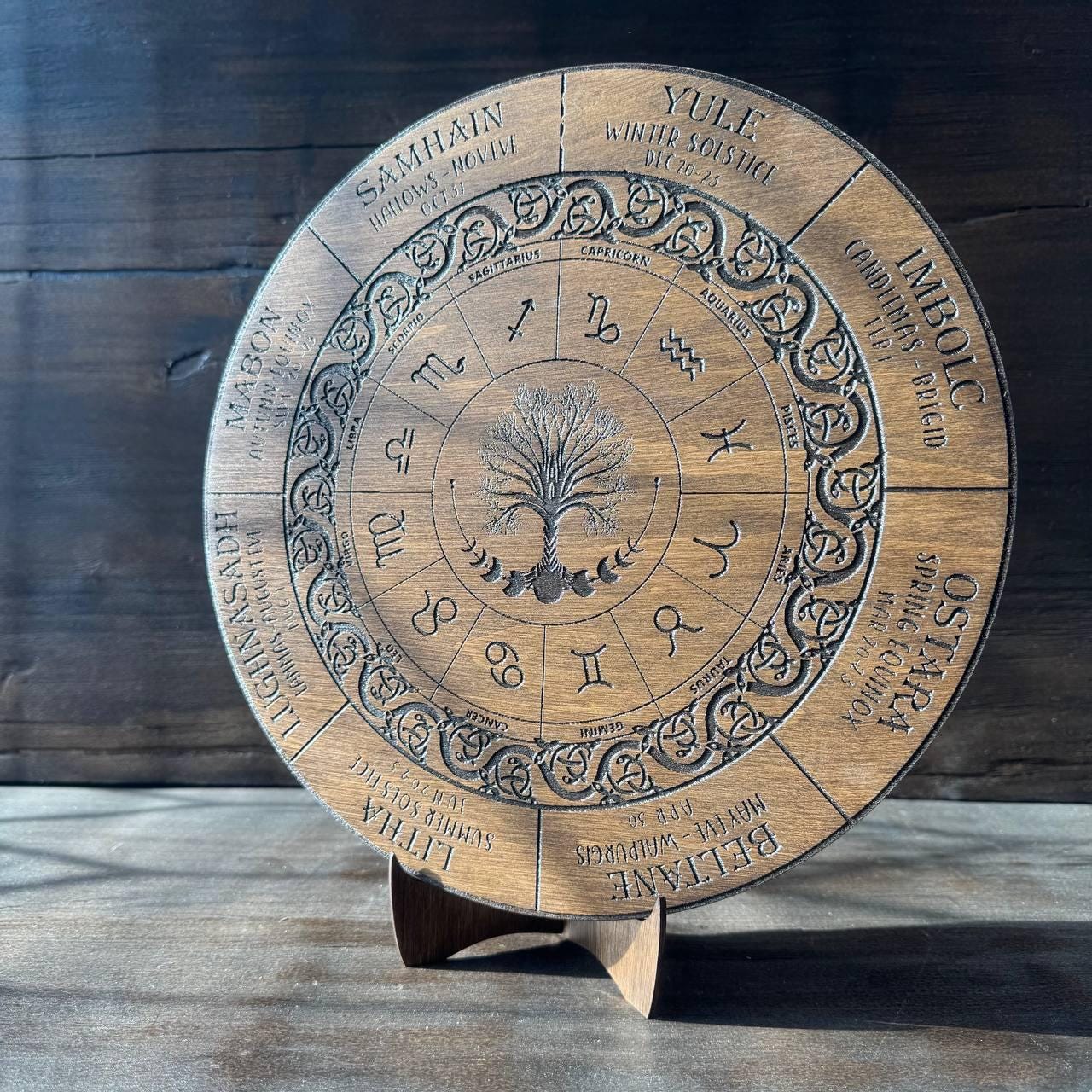 Celtic Tree Calendar: Wiccan Wheel of Life, Pagan Decor