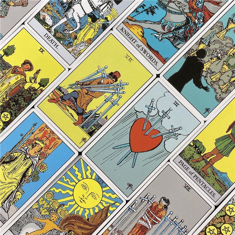 Personalized Rider Waite Tarot Deck, Engraved Box