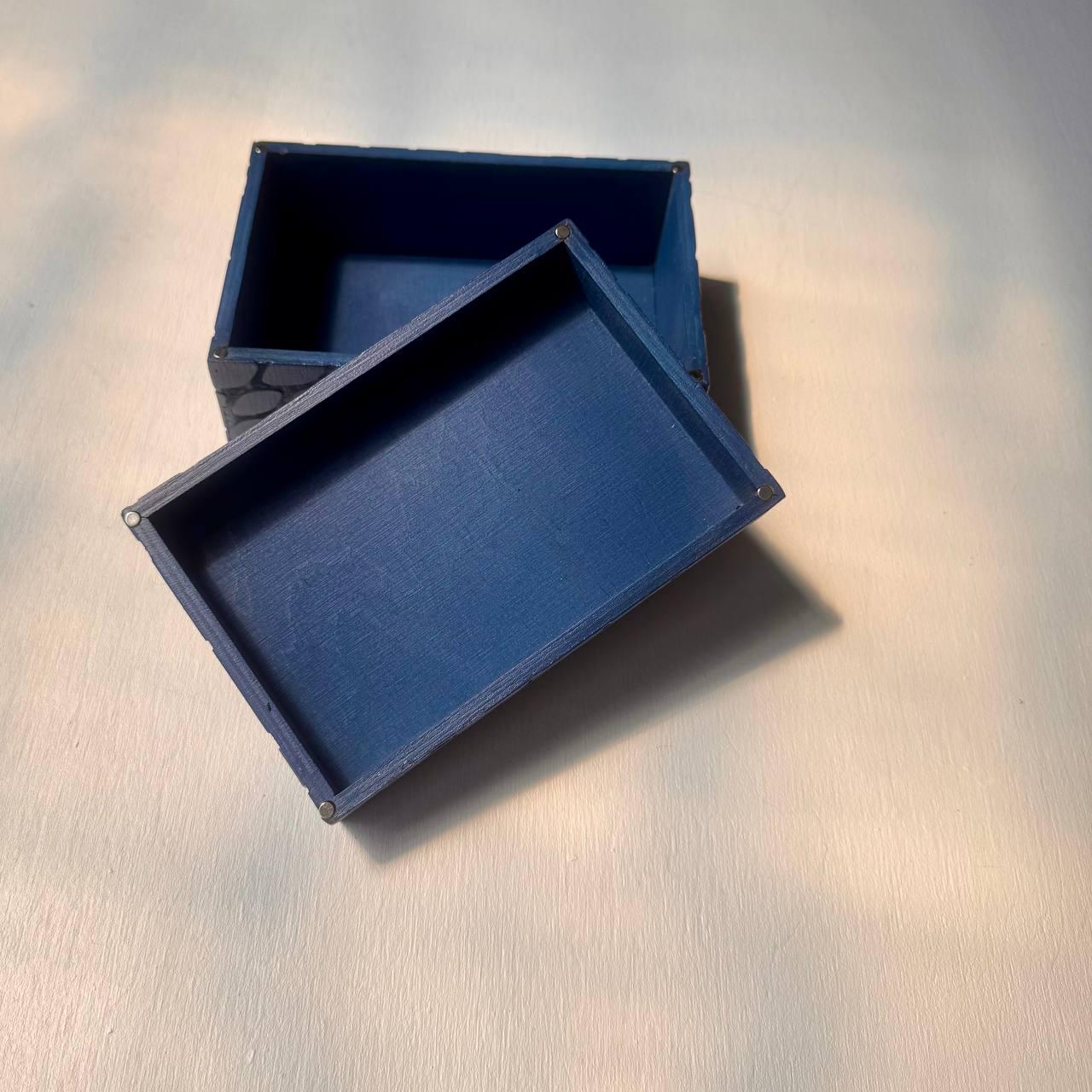 Blue Reptile Tarot Box – Wooden Tarot & Crystal Storage Case