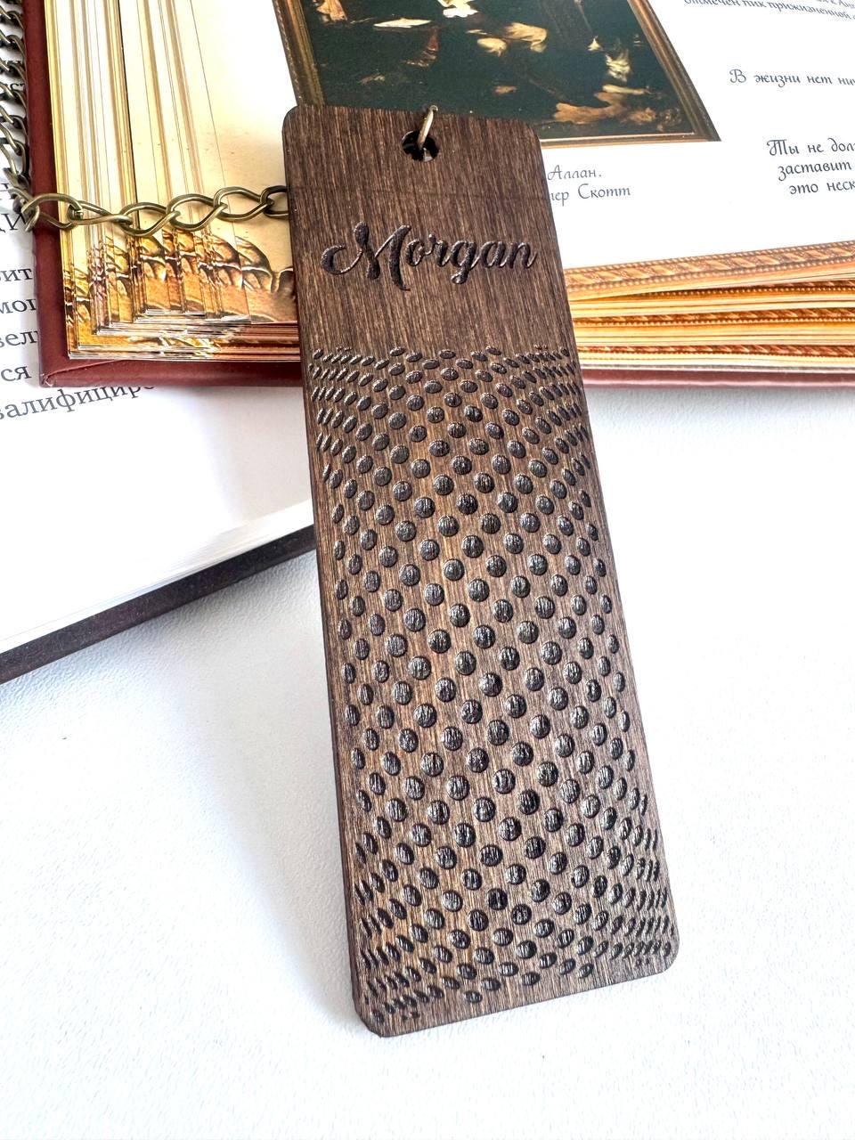 Personalized Wooden Bookmark, Engraved Wedding Favor Gift