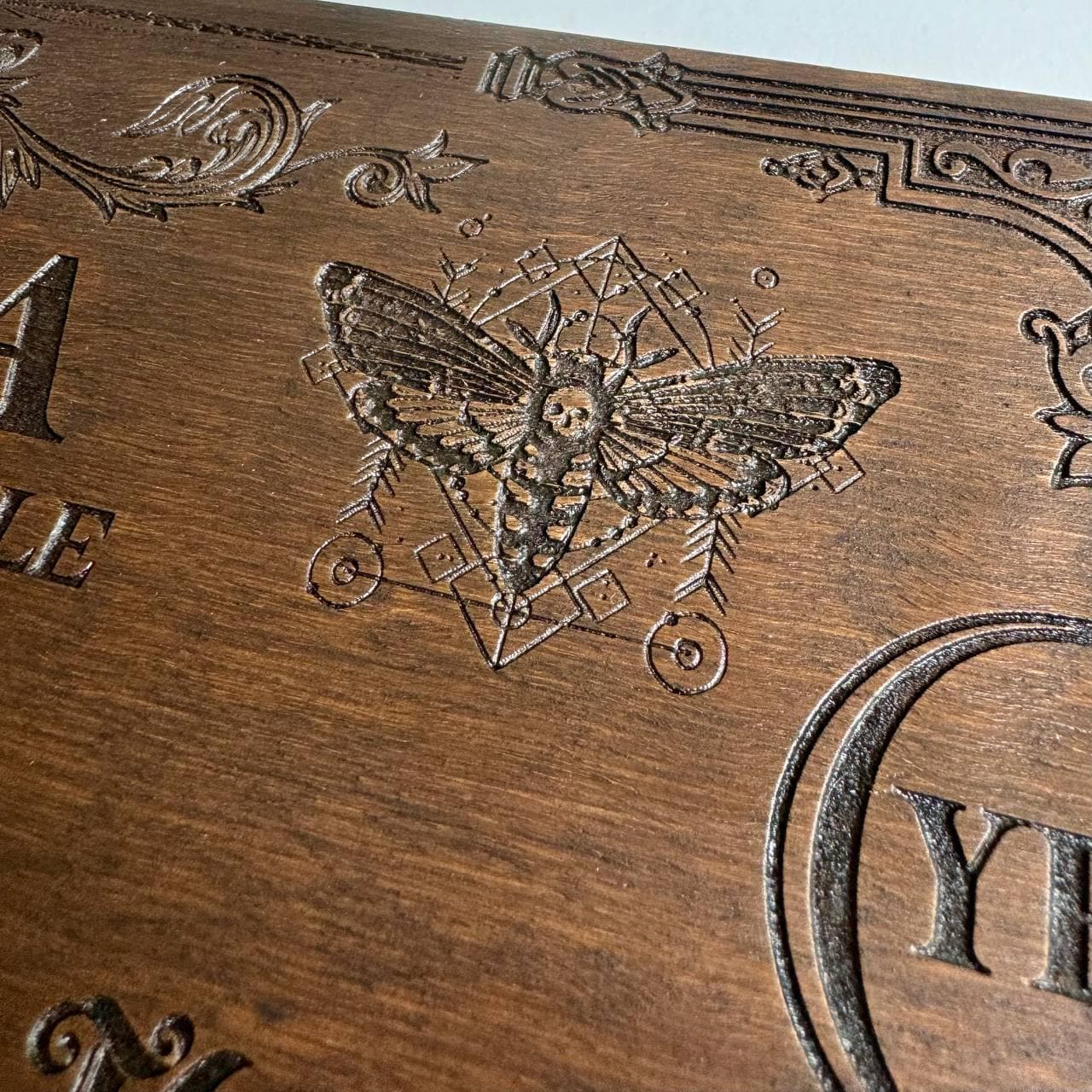Gothic Ouija Board with Planchette: Victorian Fortune Telling Game
