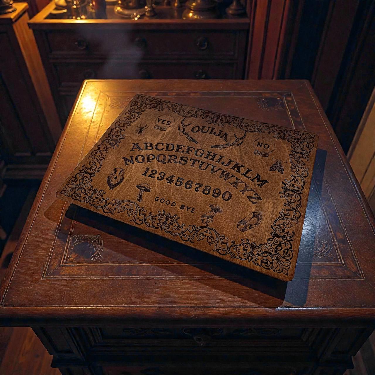 Wooden Ouija Board, Witchy Divination Spirit Board, Gothic Home Decor