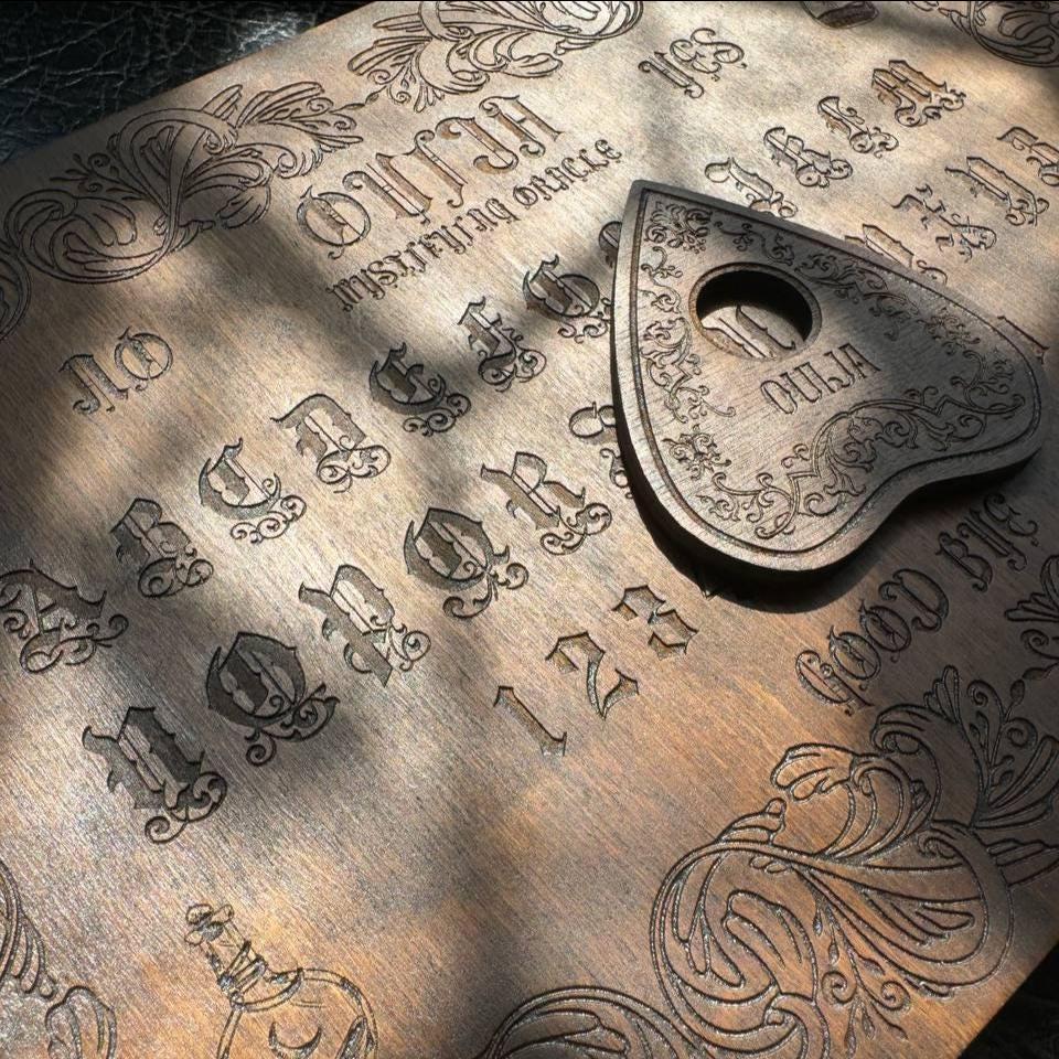 Vintage Ouija Board – Medici Style Wooden Spirit Board with Divination Planchette