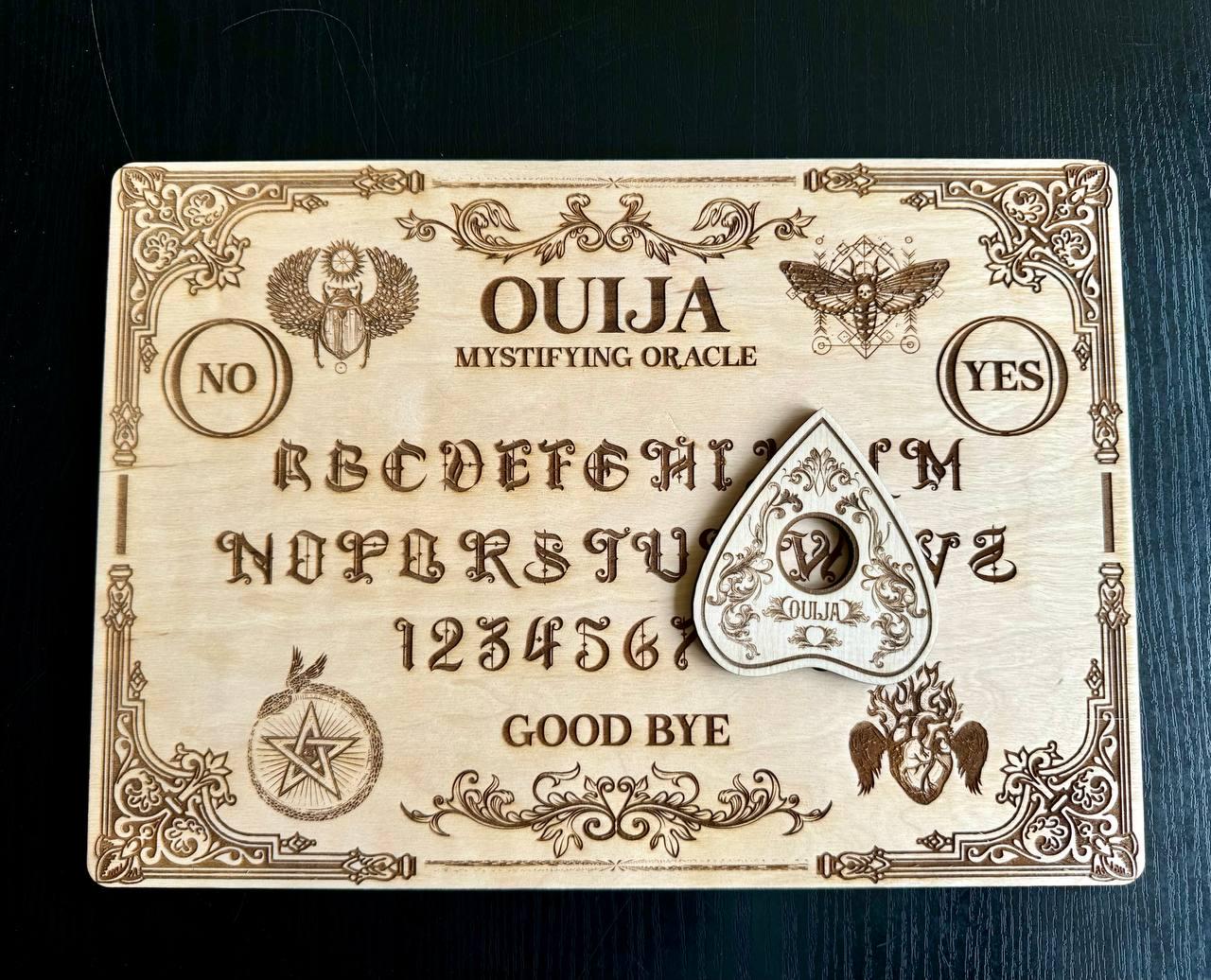 Gothic Ouija Board with Planchette: Victorian Fortune Telling Game