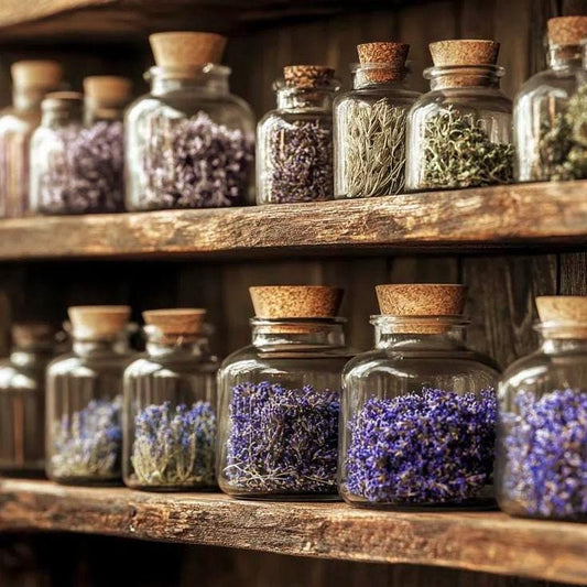 Mini Spell Bottles Set: Witchcraft Apothecary Glass Vials with Cork Lids