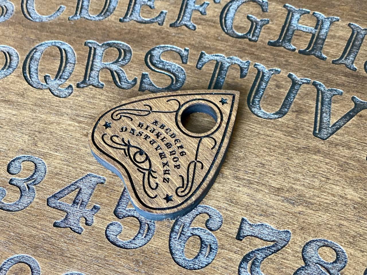 Personalized Wooden Ouija Board, Gothic Spirit Board, Occult Talking Board Set