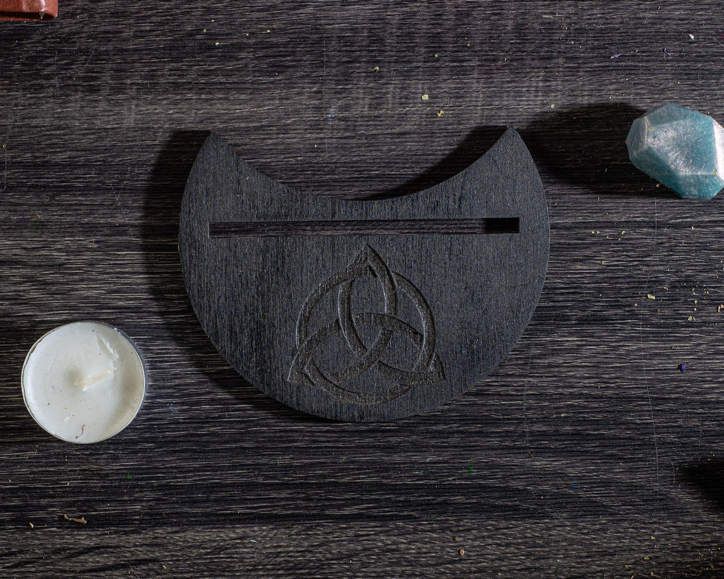 Wooden Tarot Card Stand for Daily Pulls, Card of the Day Altar Decor