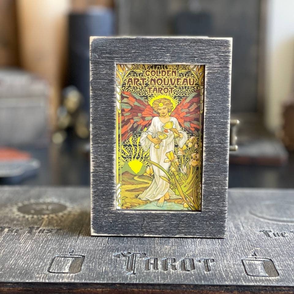 Art Nouveau Tarot Deck with Wooden Box & Reading Board Set