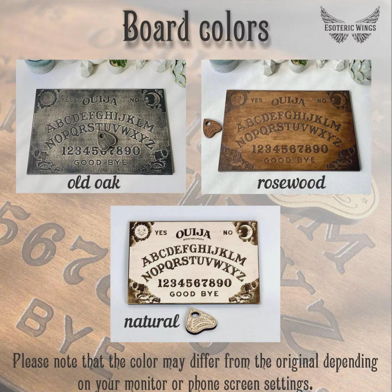 Ukrainian Wooden Ouija Board with Planchette, Folk Spirit Game Decor