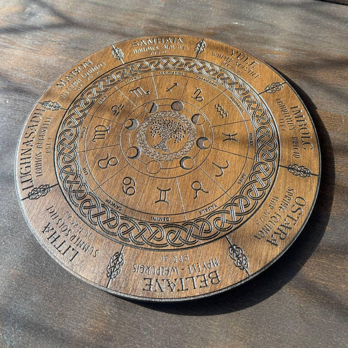 Wiccan Calendar Wheel of Life, Celtic Tree Calendar, Witchcraft Pagan Gift