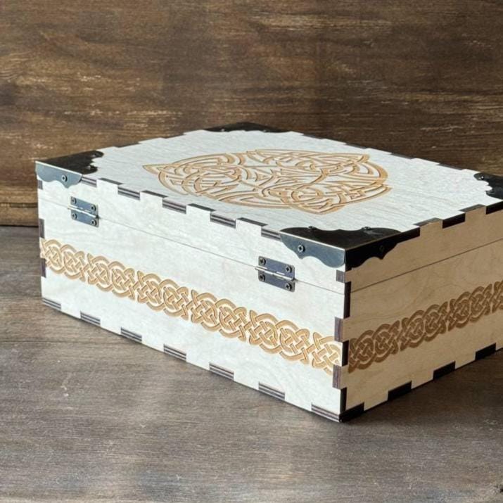 Personalized Wooden Storage Box – Engraved Keepsake Chest, Custom Gift Box