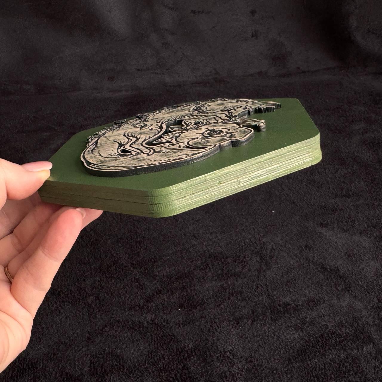 Witch Runes Set with Lid, Wooden Divination Symbols Board, Pagan Altar Tool