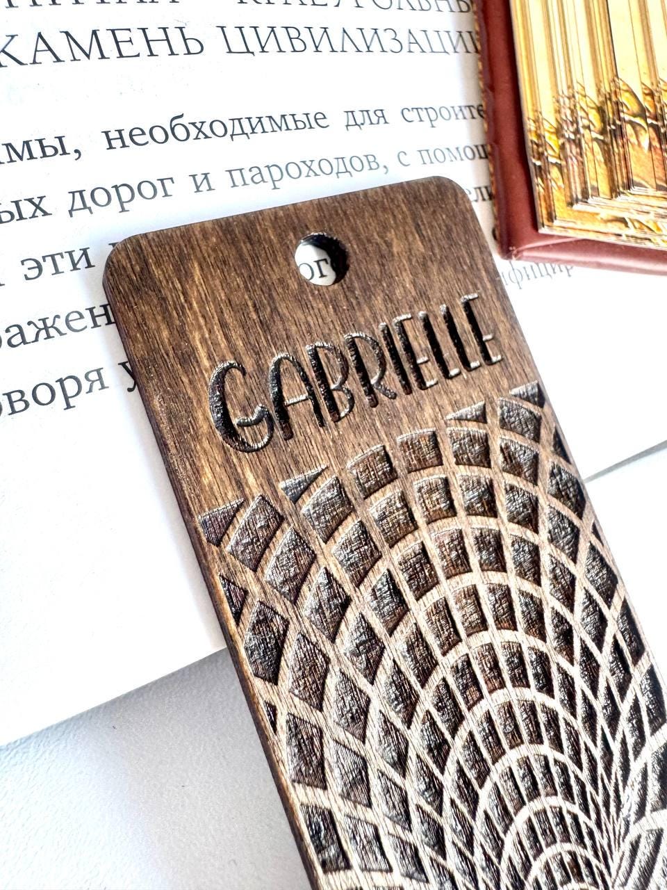 Personalized Wooden Bookmark, Engraved Name Reader Gift