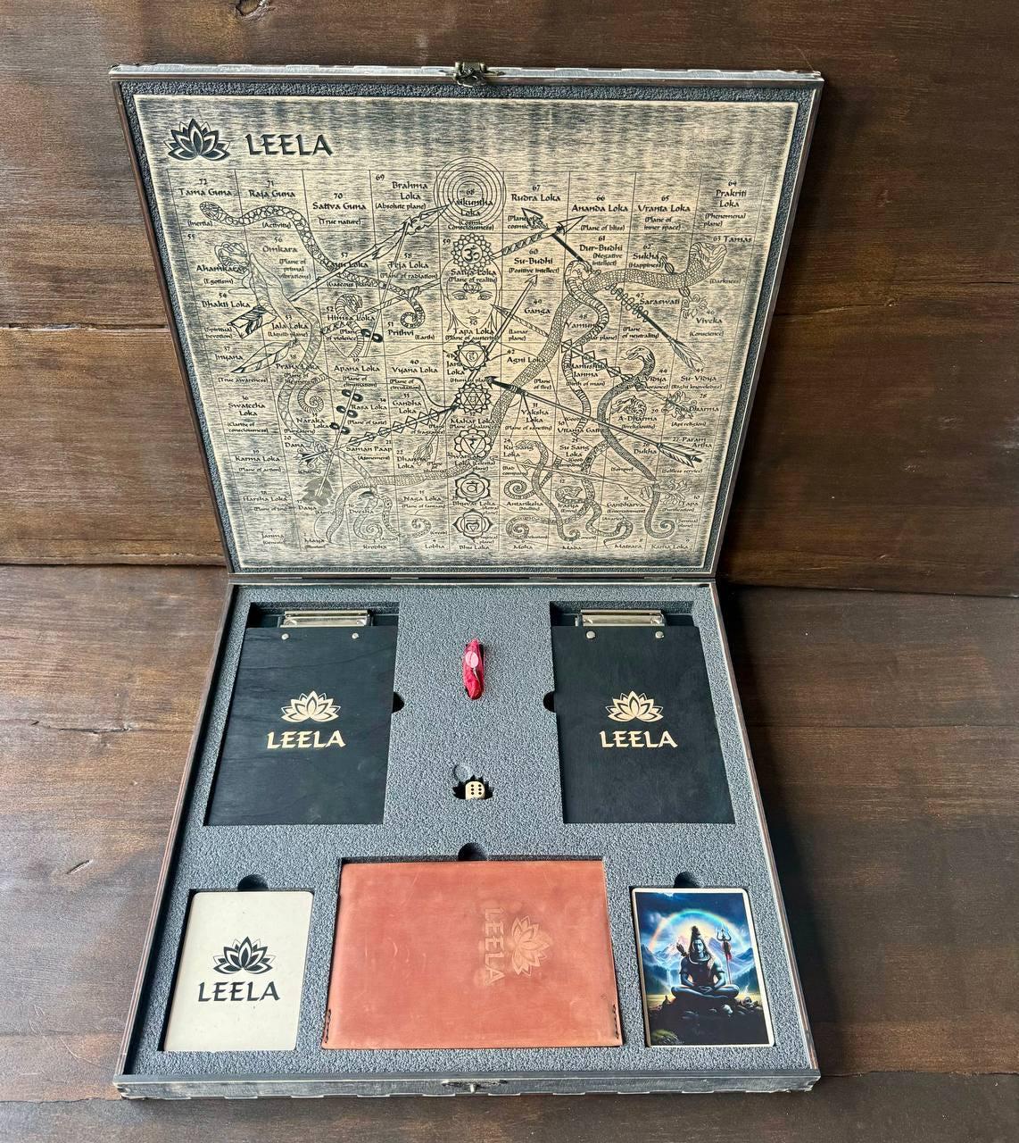 Wooden Leela Game – Spiritual Board Game | Mindfulness Meditation Tool Set