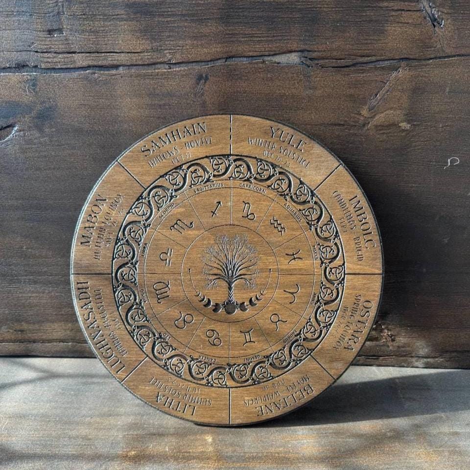 Celtic Tree Calendar: Wiccan Wheel of Life, Pagan Decor