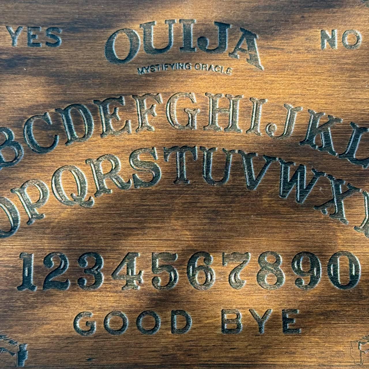 Wooden Ouija Board and Planchette Set – Mystical Spirit Board for Divination Decor