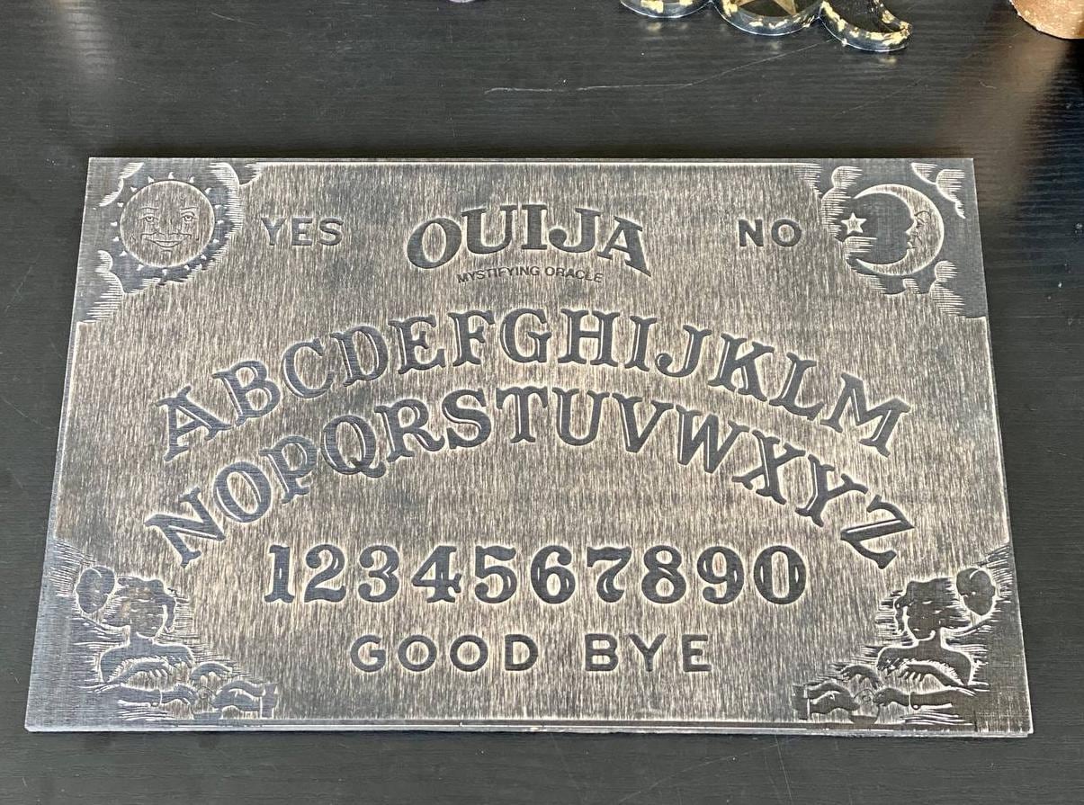 Wooden Ouija Board - Spirit Talking Board With Planchette Included | Mystic Divination Game