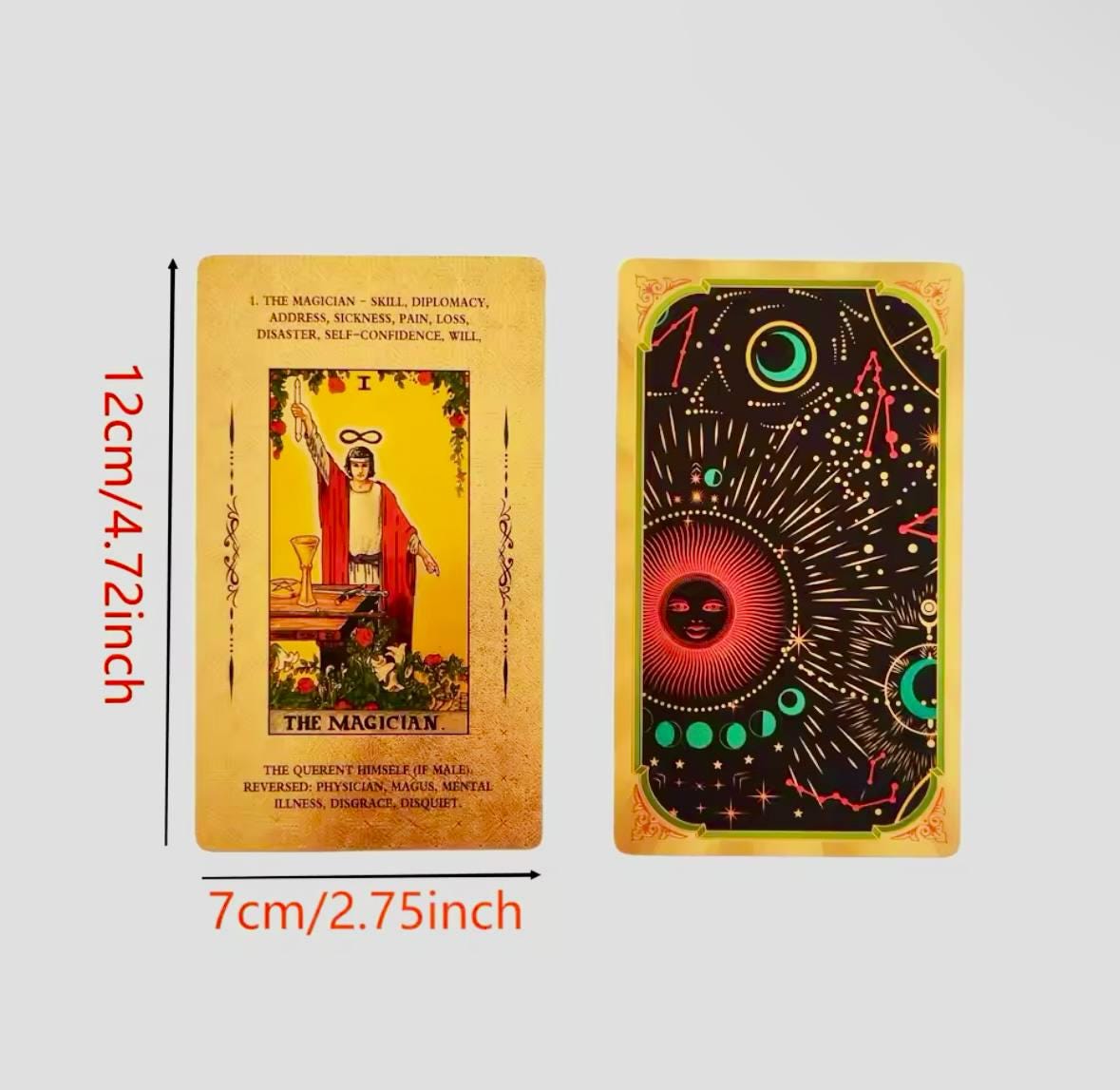 Beginner Tarot Deck with Upright & Reversed Card Meanings