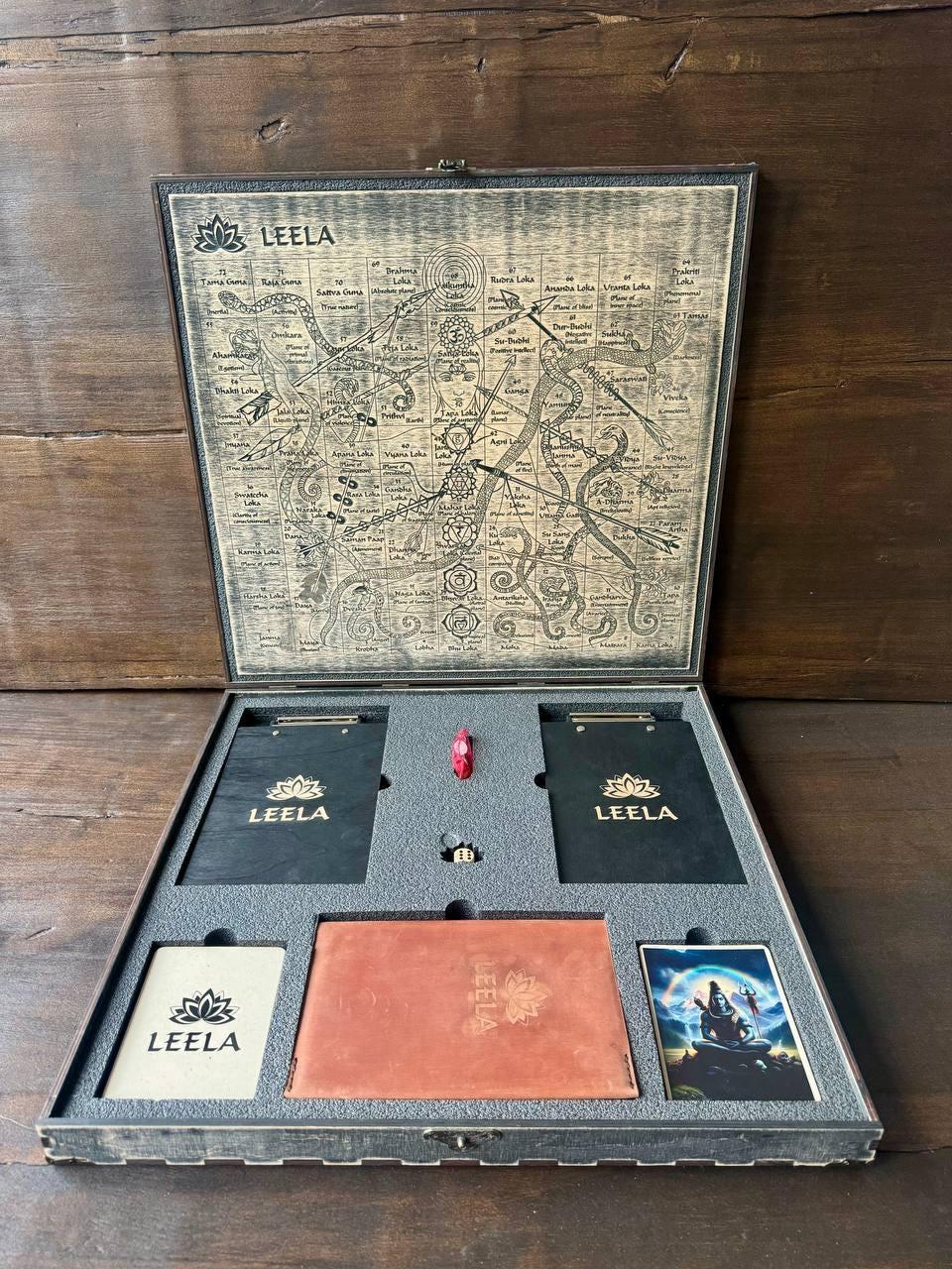 Wooden Leela Game – Spiritual Board Game | Mindfulness Meditation Tool Set