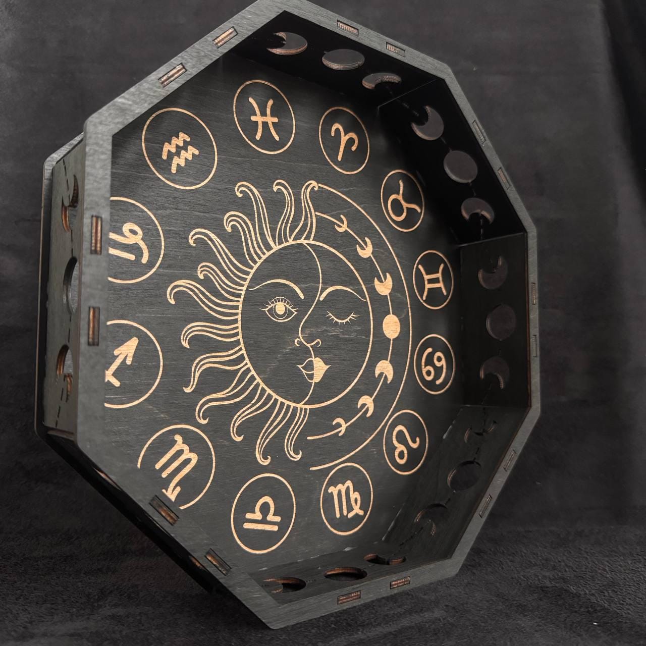 Zodiac Altar Tray, Sun Moon Astrology Witchcraft Decor